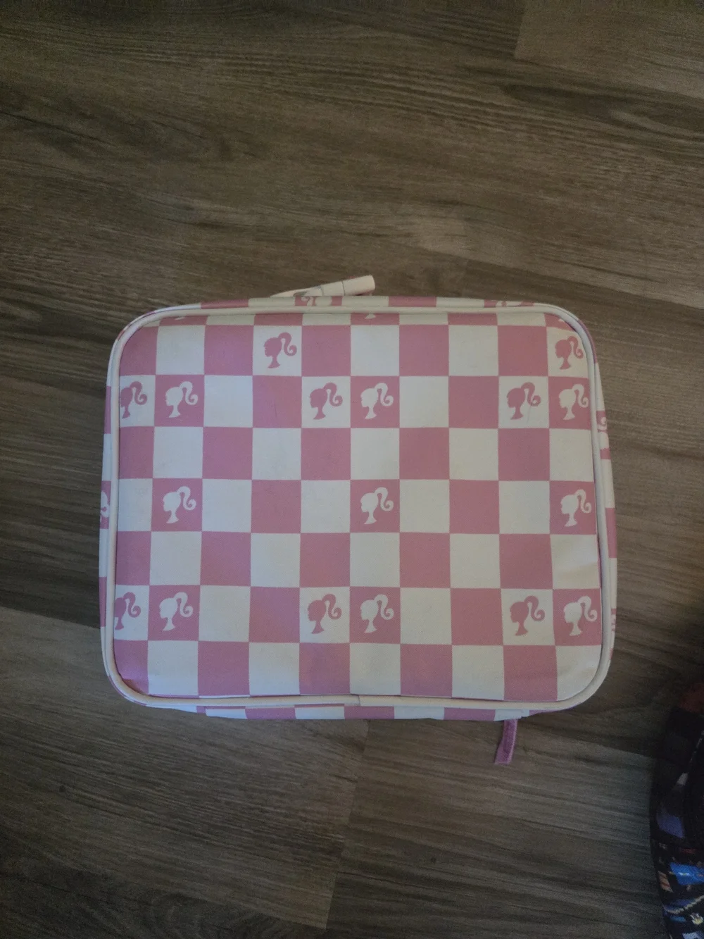 Barbie Pink Checkerboard Kids Lunch Bag